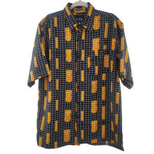 K.a.d. Clothing Co. Men's Casual Button Front Shirt Size L Hawaiian Resort Wear